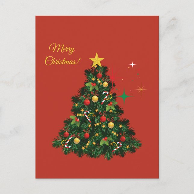 Postal Clásico Feliz Navidad (Anverso)