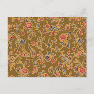 Postal Clásico Flor Bonito Chintz Diseño floral suave