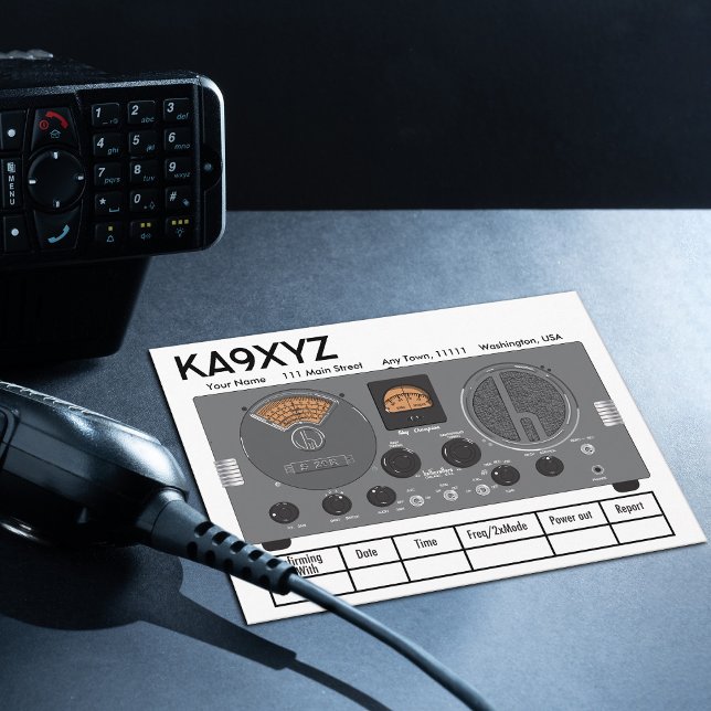 Postal Clásico Hallicrafters S 20R Receptor de radio QSL (Subido por el creador)