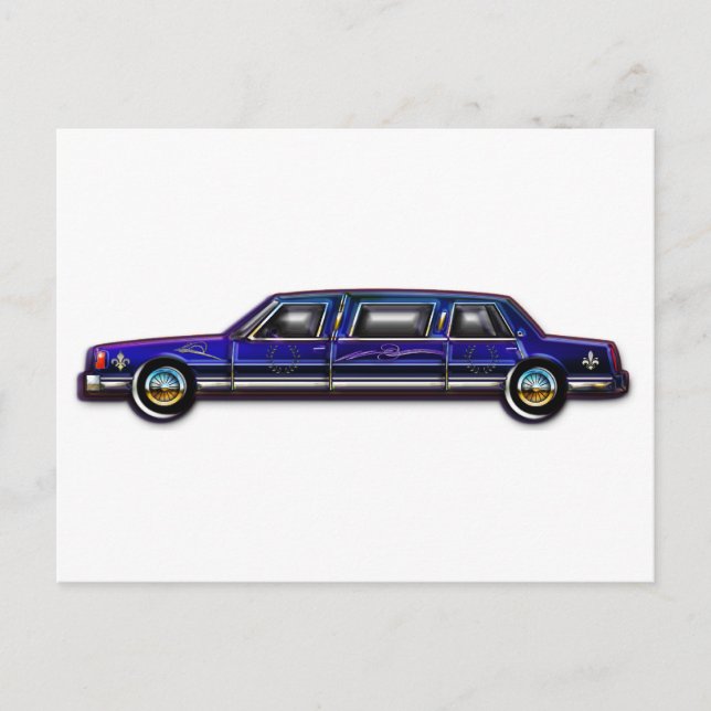 Postal Clásico Limo Azul oscuro (Anverso)