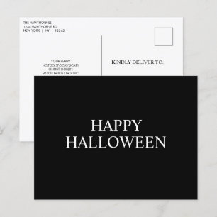 Postal Clásico Minimalista Personalizado Feliz Halloween