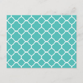 Postal Clásico patrón marroquí teal