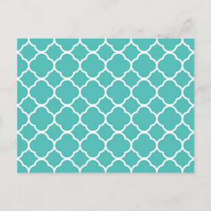 Postal Clásico patrón marroquí teal