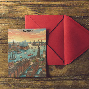 Postal Clásico Vintage Hamburgo Alemania Viajes 