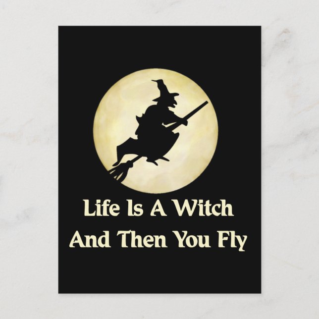 Postal Clásico Witch Saying (Anverso)