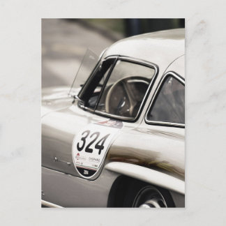 Postal Clásicos Mercedes Vintage Negro y Blanco