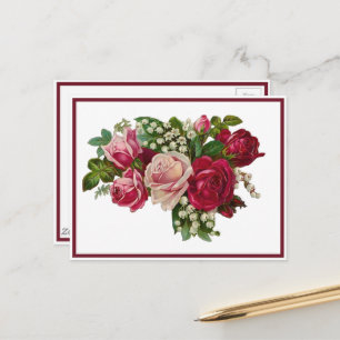 Postal Clásicos Rosas victorianos Lily of Valley Romance