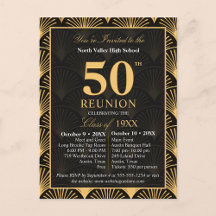 Class of 1976 50th Reunion Invitation Art Deco