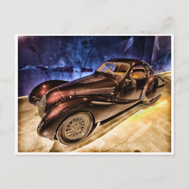 Postal Classic 1937 vehículo vintage clásico (Anverso)