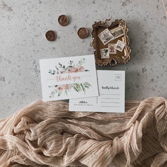 Postal Classic Dusty Rosa Floral (Subido por el creador)