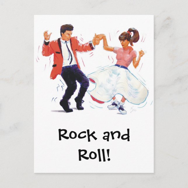 Postal Classic Rock and Roll  Jive Dancing Postcard (Anverso)
