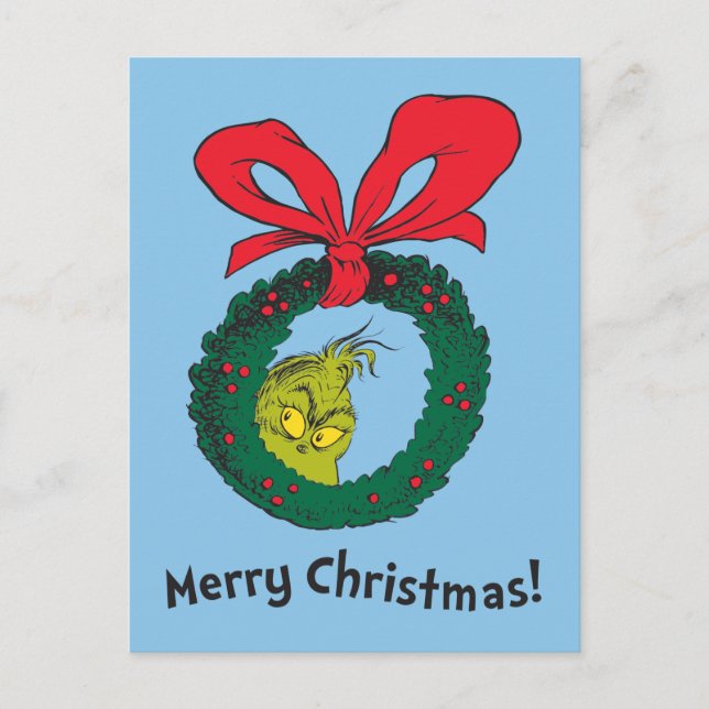 Postal Classic The Grinch | Christmas Wreath (Anverso)