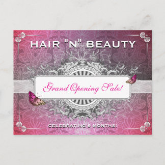Postal Classy Fancy Flourie Salon Sale Postcard Mailer