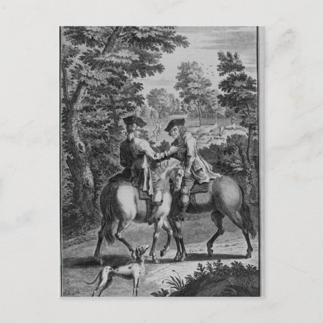 Postal Claude Duval robando Squire Roper (Anverso)