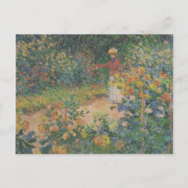 Postal Claude Monet 1895 Vintage In the Garden (Anverso)