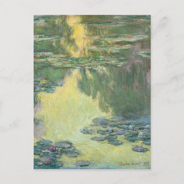 Postal Claude Monet 1907 Vintage Waterlilies (Anverso)