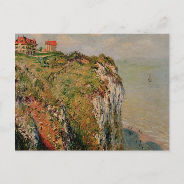 Postal Claude Monet | Acantilado en Dieppe, 1882 (Anverso)