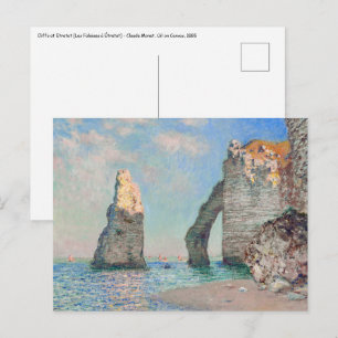 Postal Claude Monet - Acantilados en Etretat