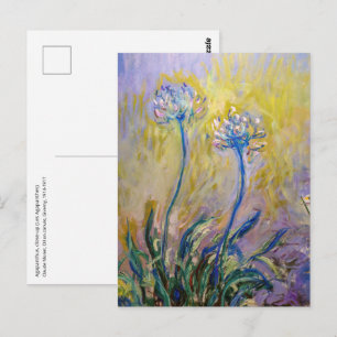 Postal Claude Monet - Agapanthus