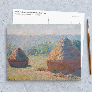 Postal Claude Monet - Almiares, fin del verano