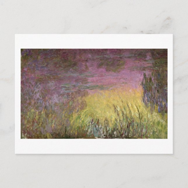 Postal Claude Monet | Aluminios al atardecer (Anverso)