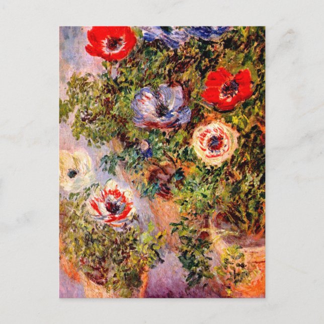 Postal Claude Monet Anemonen (Anverso)