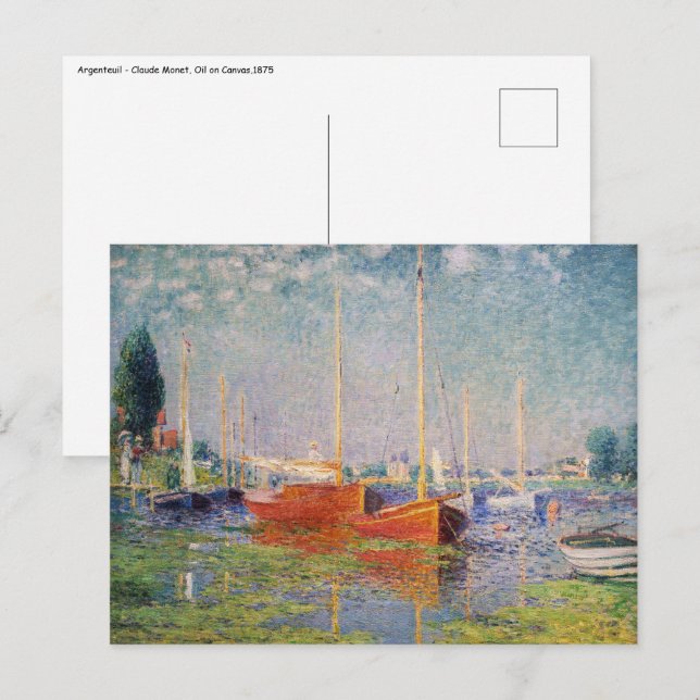 Postal Claude Monet - Argenteuil (Anverso / Reverso)