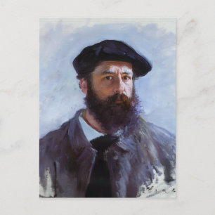 Postal Claude Monet, Autorretrato con boina,