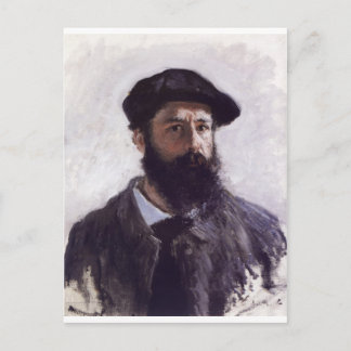 Postal Claude Monet - autorretrato en Beret 1886