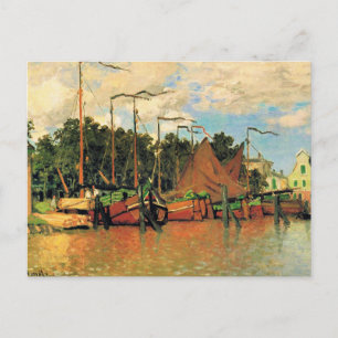 Postal Claude Monet, Barcos en Zaandam,