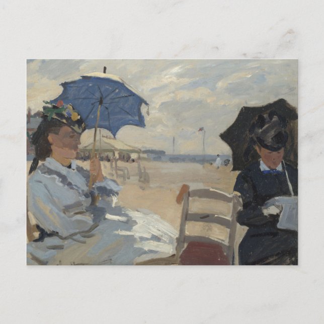 Postal Claude Monet Beach Scene (Anverso)
