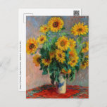Postal Claude Monet - Bouquet de girasoles<br><div class="desc">Bouquet de girasoles / Bouquet de torres - Claude Monet,  Oil on Canvas,  1881</div>