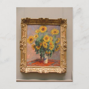 Postal Claude Monet Bouquet de Sunflowers 1908 Technique