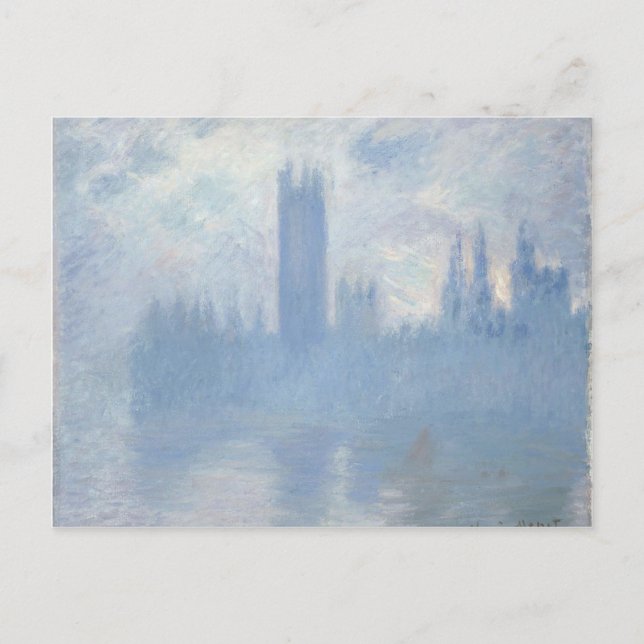 Postal Claude Monet - Cámaras del Parlamento Arte de Lond (Anverso)