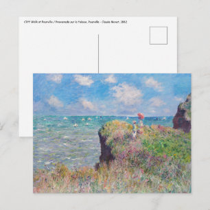 Postal Claude Monet - Camino acantilado en Pourville