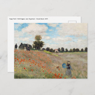 Postal Claude Monet - Campo de amapola