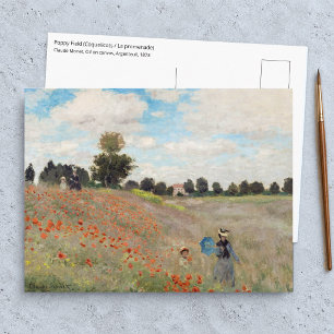 Postal Claude Monet - Campo de amapolas