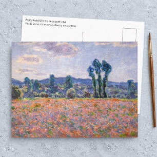 Postal Claude Monet - Campo de amapolas 1890 (Giverny)
