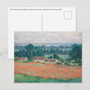 Postal Claude Monet - Campo de Amapolas, Giverny