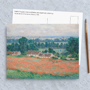 Postal Claude Monet - Campo de Amapolas, Giverny