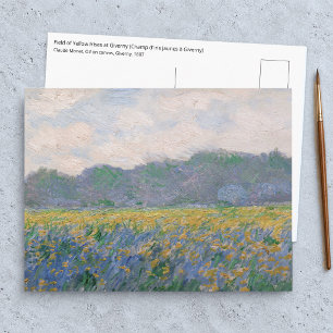 Postal Claude Monet - Campo de Lirios Amarillos en Givern