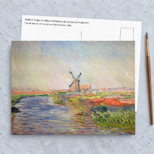 Postal Claude Monet - Campo de Tulipanes en Holanda