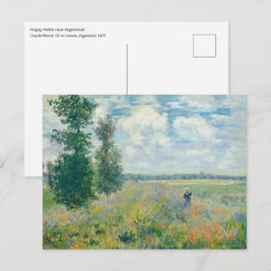 Postal Claude Monet - Campos de amapola cerca de Argenteu