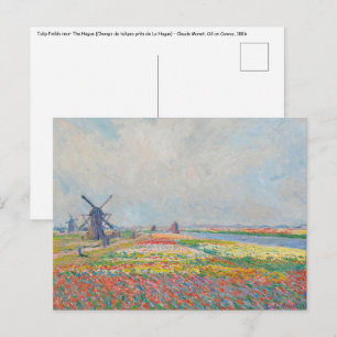Postal Claude Monet - Campos de Tulipanes cerca de La Hay