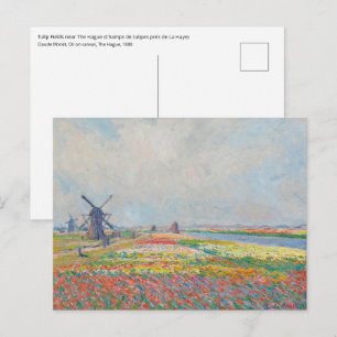Postal Claude Monet - Campos de Tulipanes cerca de La Hay