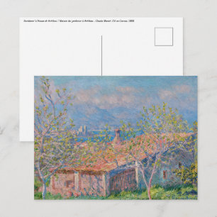 Postal Claude Monet - Casa de jardinero en Antibes
