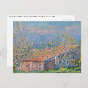Postal Claude Monet - Casa de jardinero en Antibes