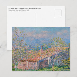 Postal Claude Monet - Casa de jardinero en Antibes