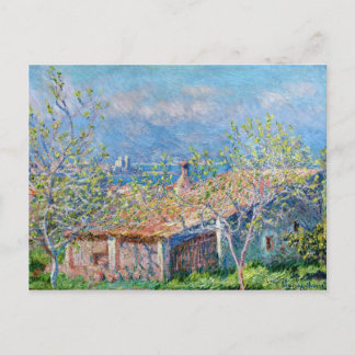 Postal Claude Monet: Casa de jardineros en Antibes