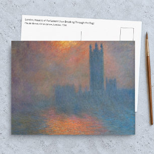 Postal Claude Monet - Casas del Parlamento Londres